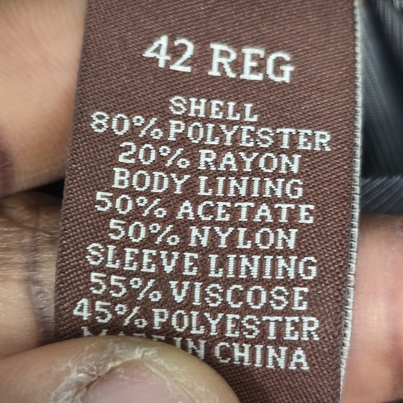 Perry Ellis Blazer Sports Coat Mens Sz 42 Striped Gray City Fit 2button New - Picture 13 of 16